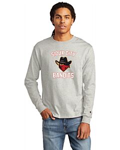 Champion ® Heritage 5.2-Oz. Jersey Long Sleeve Tee - DTG - Logo 3-Oxford