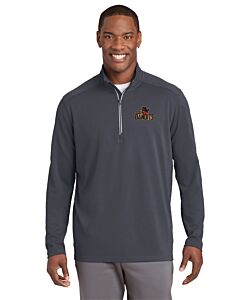 Sport-Tek® Sport-Wick® Textured 1/4-Zip Pullover - Embroidery - Bandits Full Logo-Iron Gray
